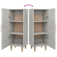 Credenza Grigio Cemento 34,5x34x90 cm in Legno Multistrato 812325