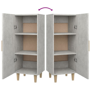 Credenza Grigio Cemento 34,5x34x90 cm in Legno Multistrato 812325