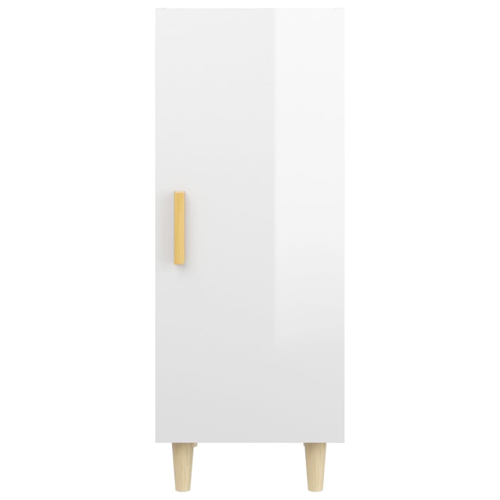 Credenza 34,5x34x90 cm in Legno Multistrato Bianco Lucido cod mxl 27793