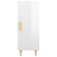 Credenza 34,5x34x90 cm in Legno Multistrato Bianco Lucido cod mxl 27793