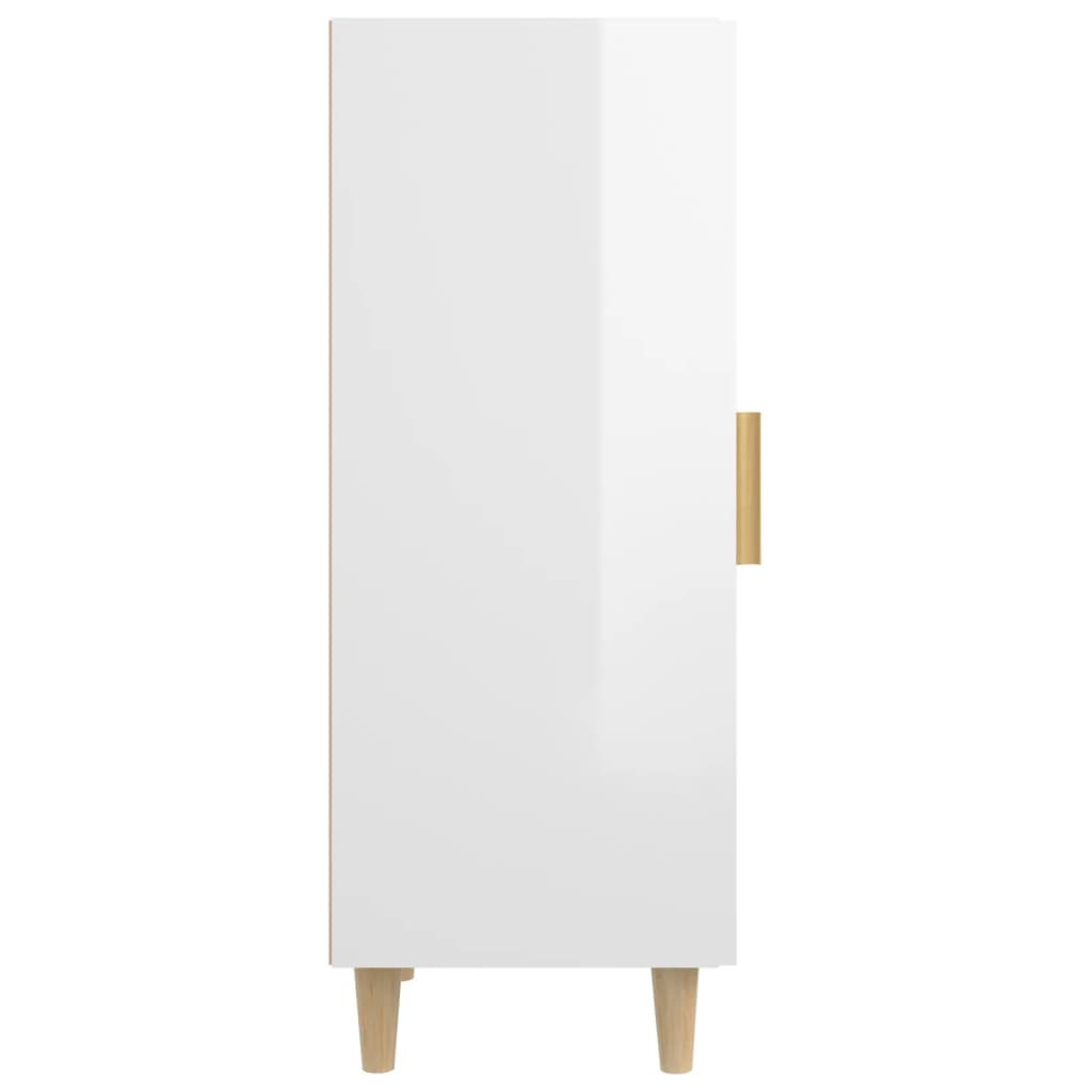 Credenza 34,5x34x90 cm in Legno Multistrato Bianco Lucido cod mxl 27793