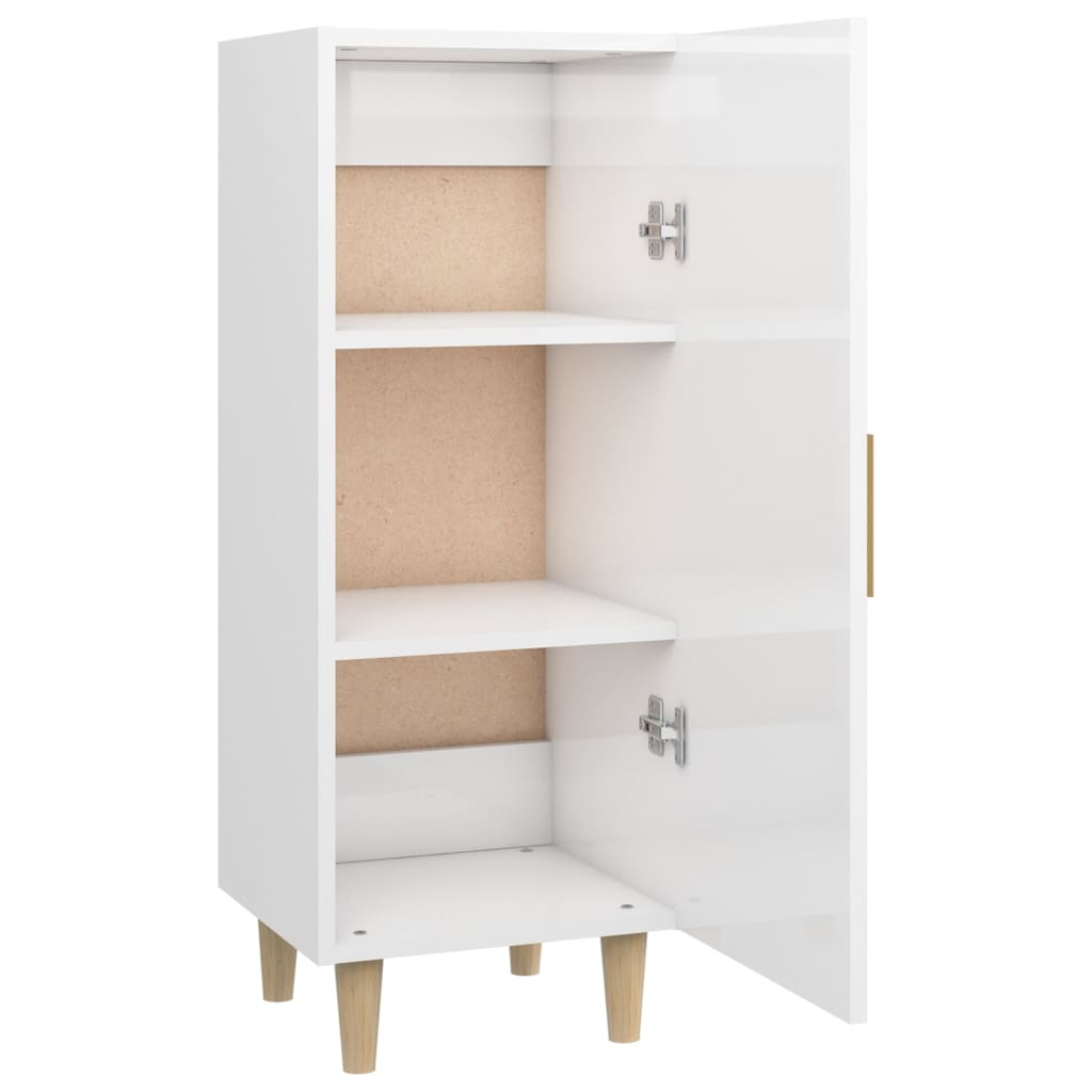Credenza 34,5x34x90 cm in Legno Multistrato Bianco Lucido cod mxl 27793