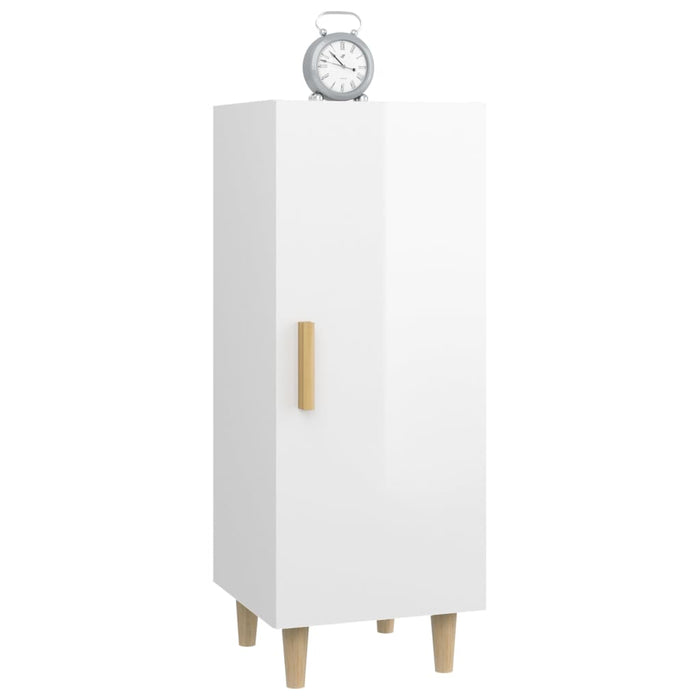 Credenza 34,5x34x90 cm in Legno Multistrato Bianco Lucido cod mxl 27793