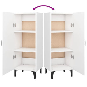 Credenza Bianca 34,5x34x90 cm in Legno Multistrato 812330