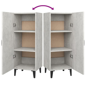 Credenza Grigio Cemento 34,5x34x90 cm in Legno Multistrato 812334