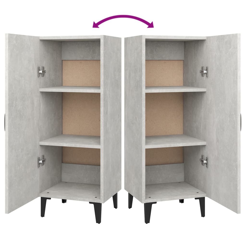 Credenza-Buffet-Armadio da cucina Grigio Cemento 34,5x34x90 cm in Legno Multistrato 289962