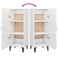 Credenza 34,5x34x90 cm in Legno Multistrato Bianco Lucido 812336