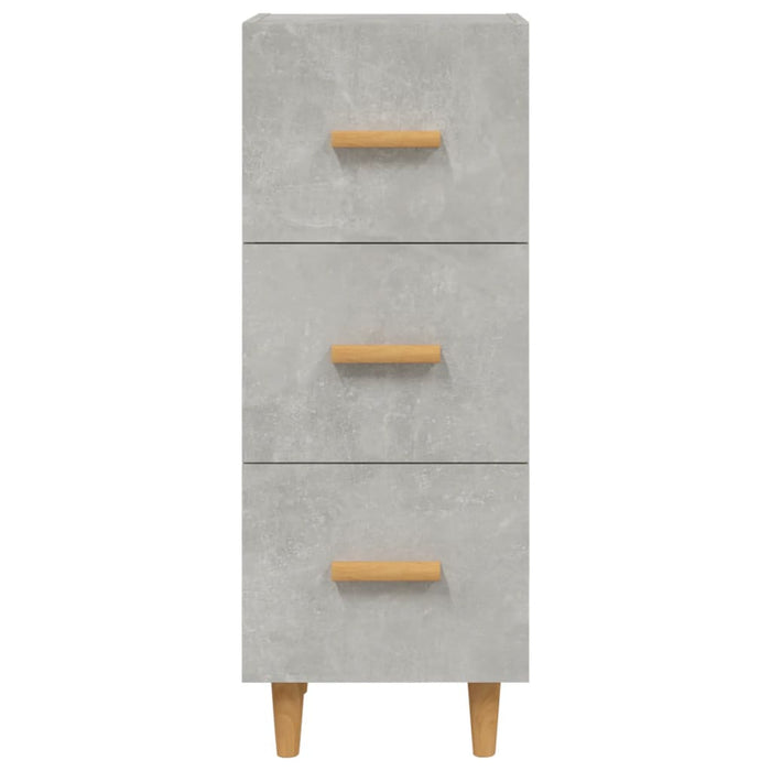 Credenza Grigio Cemento 34,5x34x90 cm in Legno Multistrato 812343
