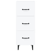 Credenza Bianca 34,5x34x90 cm in Legno Multistrato 812348