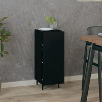 Credenza Nero 34,5x34x90 cm in Legno Multistrato 812349