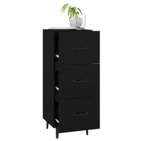 Credenza Nero 34,5x34x90 cm in Legno Multistrato 812349