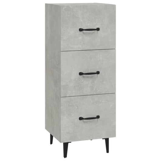 Credenza Grigio Cemento 34,5x34x90 cm in Legno Multistrato 812352