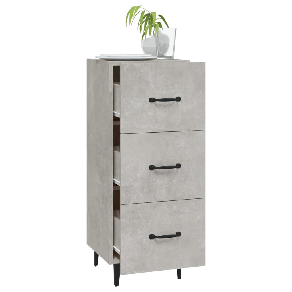 Credenza Grigio Cemento 34,5x34x90 cm in Legno Multistrato cod mxl 7551