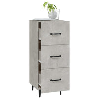 Credenza Grigio Cemento 34,5x34x90 cm in Legno Multistrato 812352