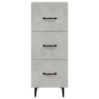 Credenza Grigio Cemento 34,5x34x90 cm in Legno Multistrato 812352