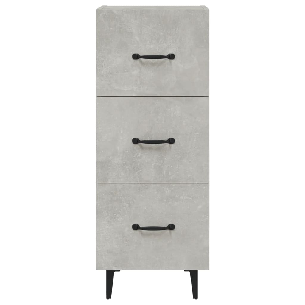 Credenza Grigio Cemento 34,5x34x90 cm in Legno Multistrato 812352