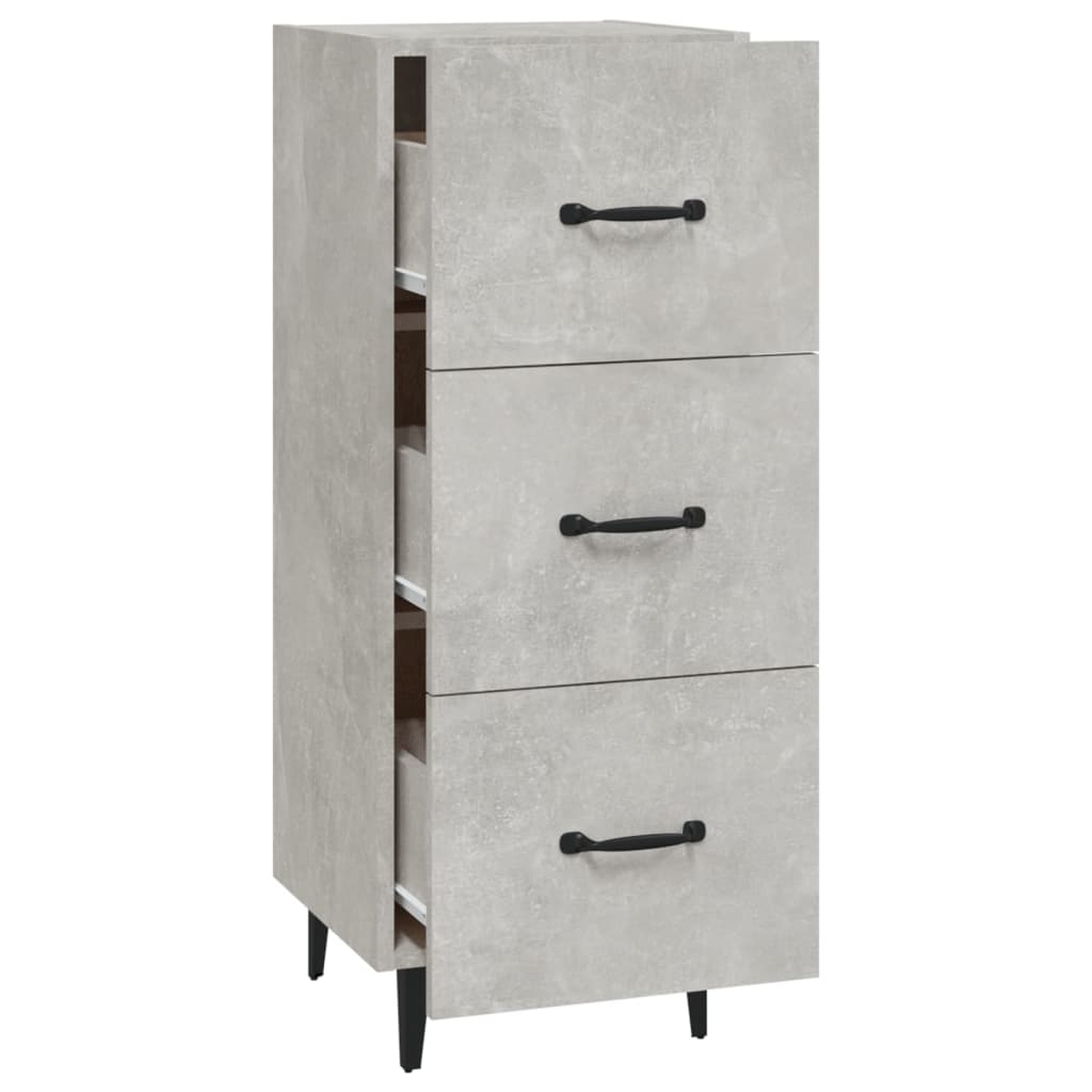 Credenza Grigio Cemento 34,5x34x90 cm in Legno Multistrato cod mxl 7551