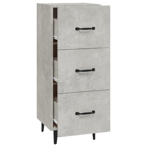 Credenza Grigio Cemento 34,5x34x90 cm in Legno Multistrato 812352