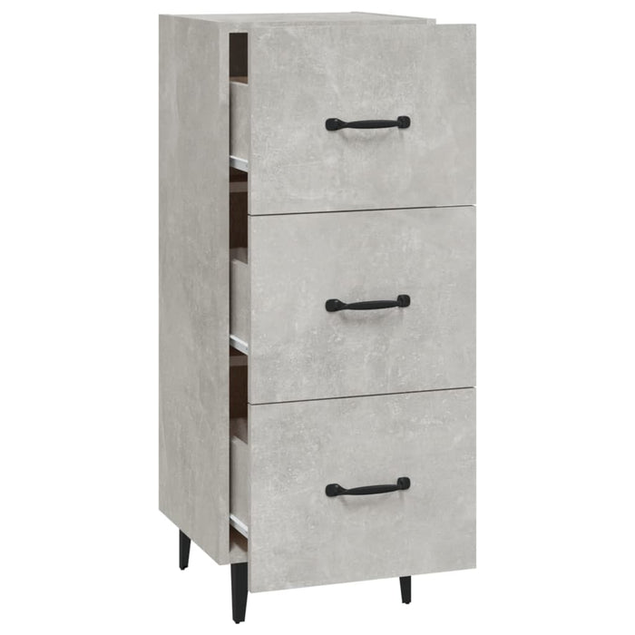 Credenza Grigio Cemento 34,5x34x90 cm in Legno Multistrato 812352