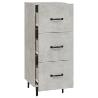 Credenza Grigio Cemento 34,5x34x90 cm in Legno Multistrato 812352