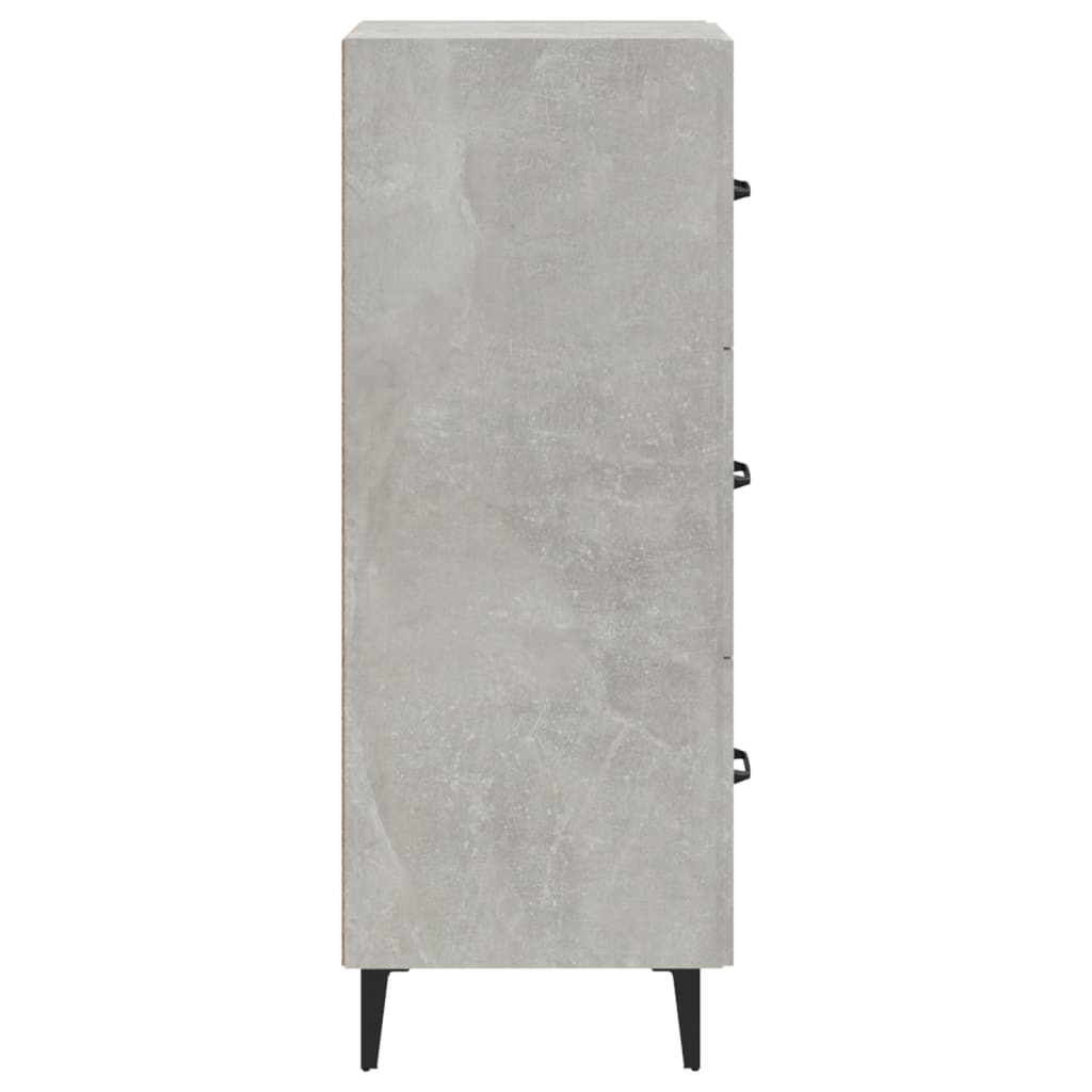 Credenza Grigio Cemento 34,5x34x90 cm in Legno Multistrato 812352