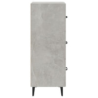 Credenza Grigio Cemento 34,5x34x90 cm in Legno Multistrato 812352