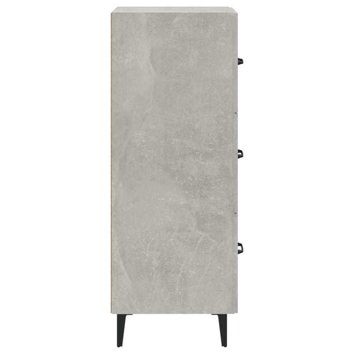 Credenza Grigio Cemento 34,5x34x90 cm in Legno Multistrato 812352