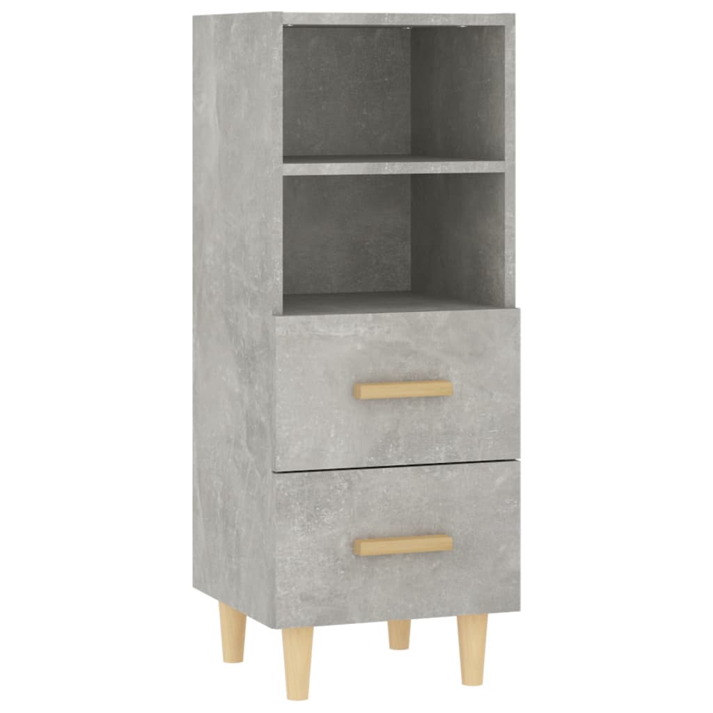 Credenza-Buffet-Armadio da cucina Grigio Cemento 34,5x34x90 cm in Legno Multistrato 815533