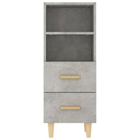 Credenza Grigio Cemento 34,5x34x90 cm in Legno Multistrato 812361