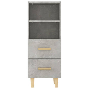 Credenza Grigio Cemento 34,5x34x90 cm in Legno Multistrato 812361