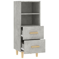 Credenza Grigio Cemento 34,5x34x90 cm in Legno Multistrato 812361