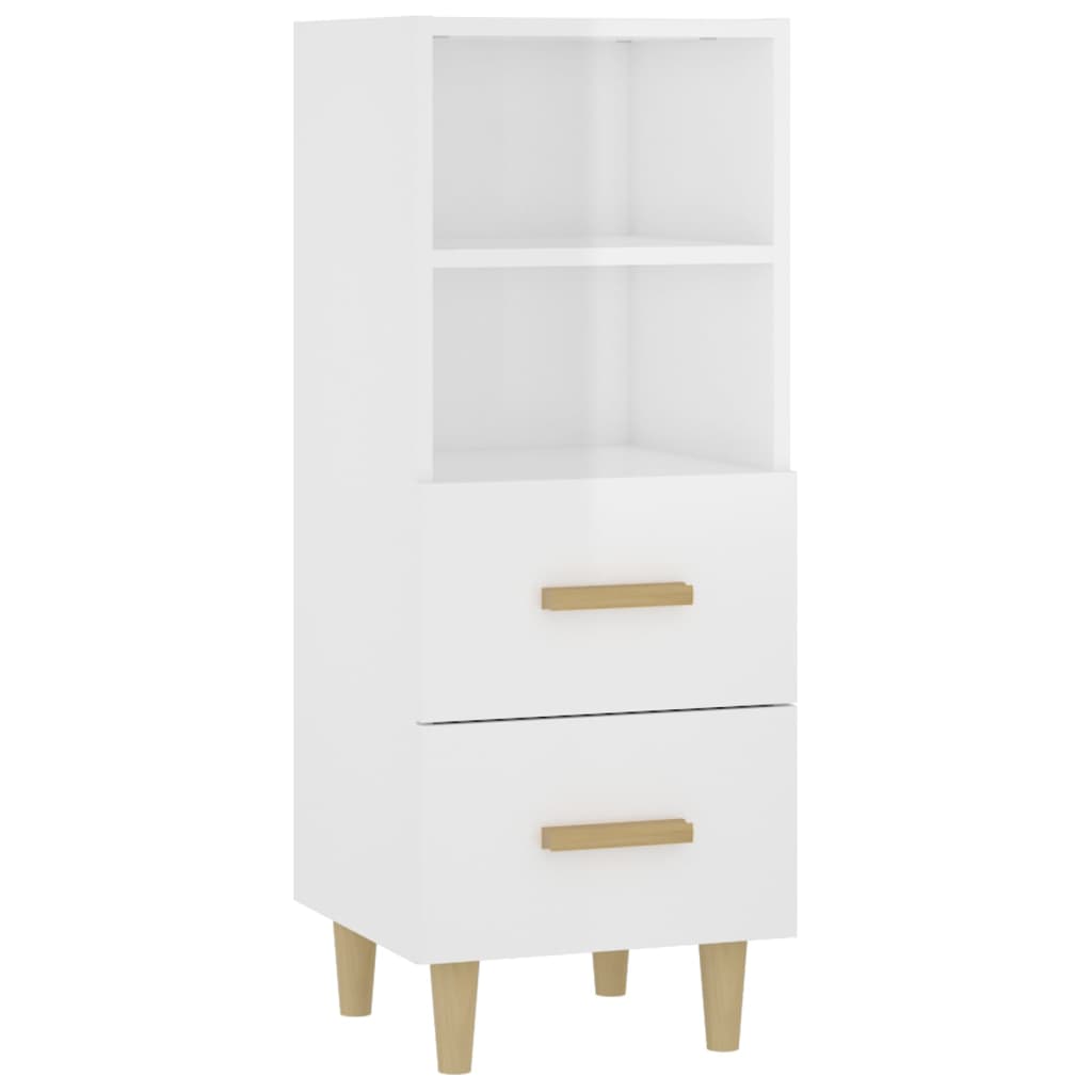 Credenza 34,5x34x90 cm in Legno Multistrato Bianco Lucido 812363