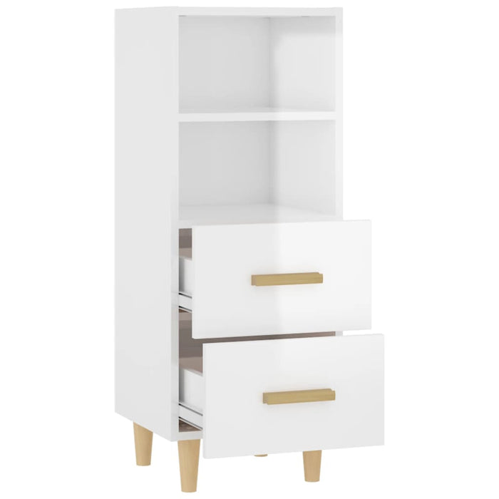 Credenza 34,5x34x90 cm in Legno Multistrato Bianco Lucido 812363