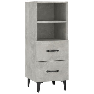 Credenza Grigio Cemento 34,5x34x90 cm in Legno Multistrato 812370