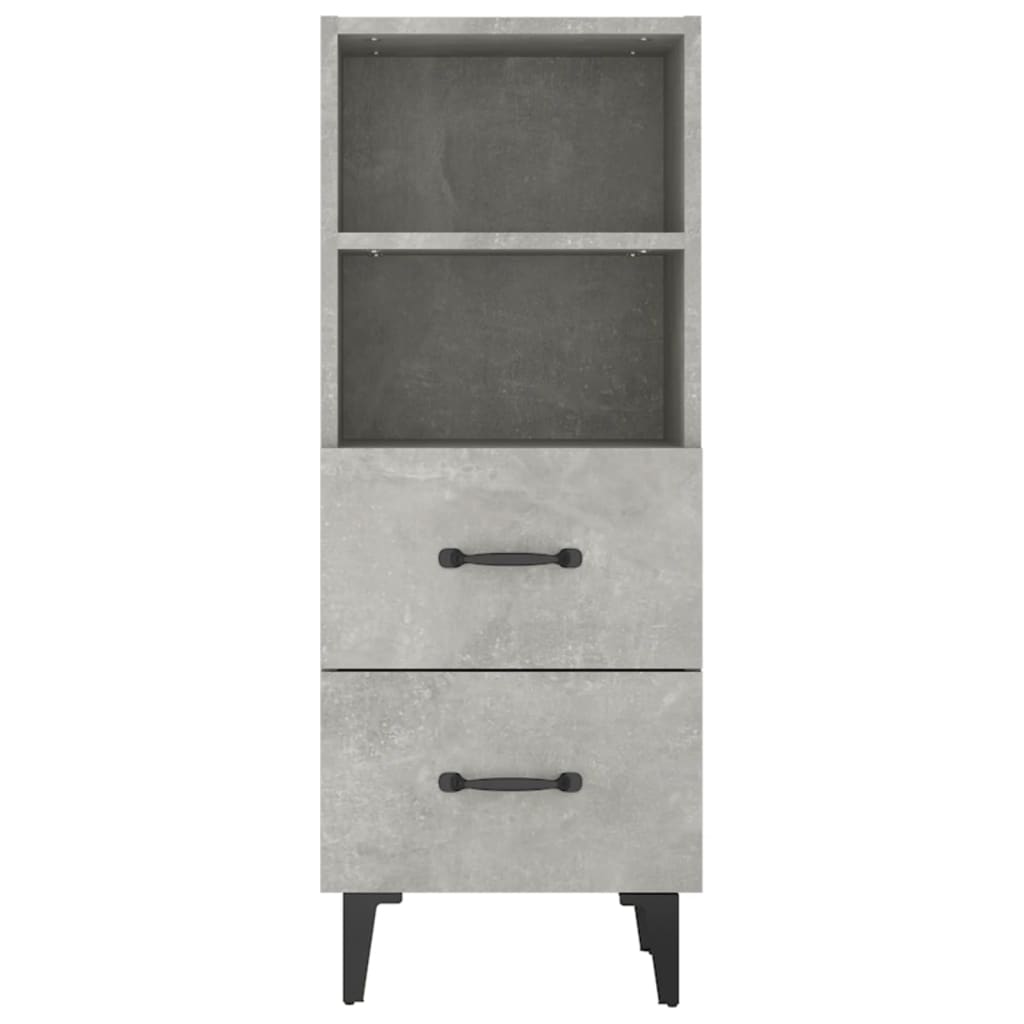 Credenza Grigio Cemento 34,5x34x90 cm in Legno Multistrato 812370
