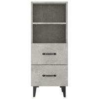 Credenza Grigio Cemento 34,5x34x90 cm in Legno Multistrato 812370