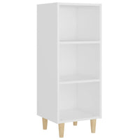 Credenza-Buffet-Armadio da cucina Bianca 34,5x32,5x90 cm in Legno Multistrato 295773