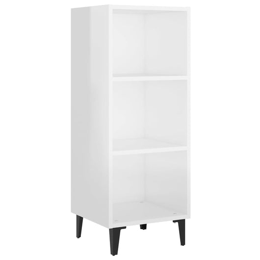 Credenza-Buffet-Armadio da cucina 34,5x34x90 cm in Legno Multistrato Bianco Lucido 520384