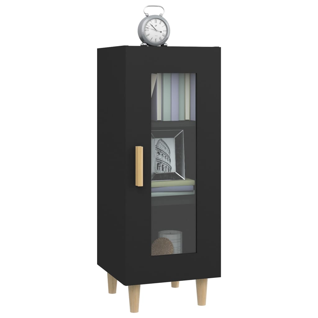Credenza Nero 34,5x34x90 cm in Legno Multistrato