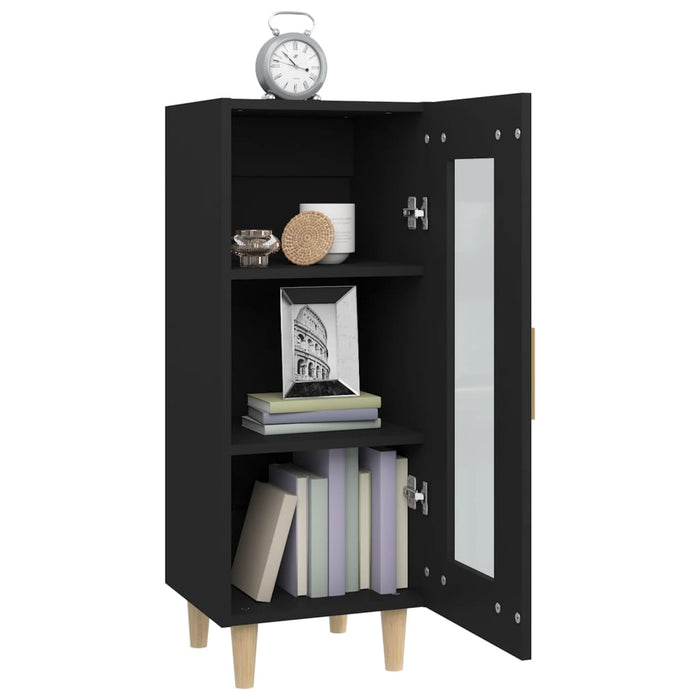 Credenza Nero 34,5x34x90 cm in Legno Multistrato 812394