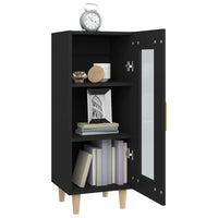 Credenza Nero 34,5x34x90 cm in Legno Multistrato