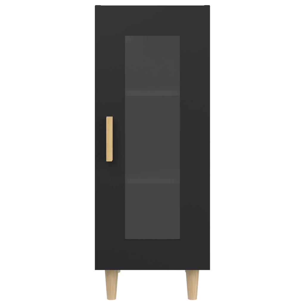 Credenza Nero 34,5x34x90 cm in Legno Multistrato 812394