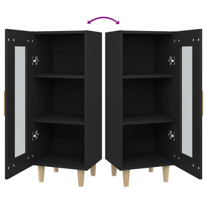 Credenza Nero 34,5x34x90 cm in Legno Multistrato 812394