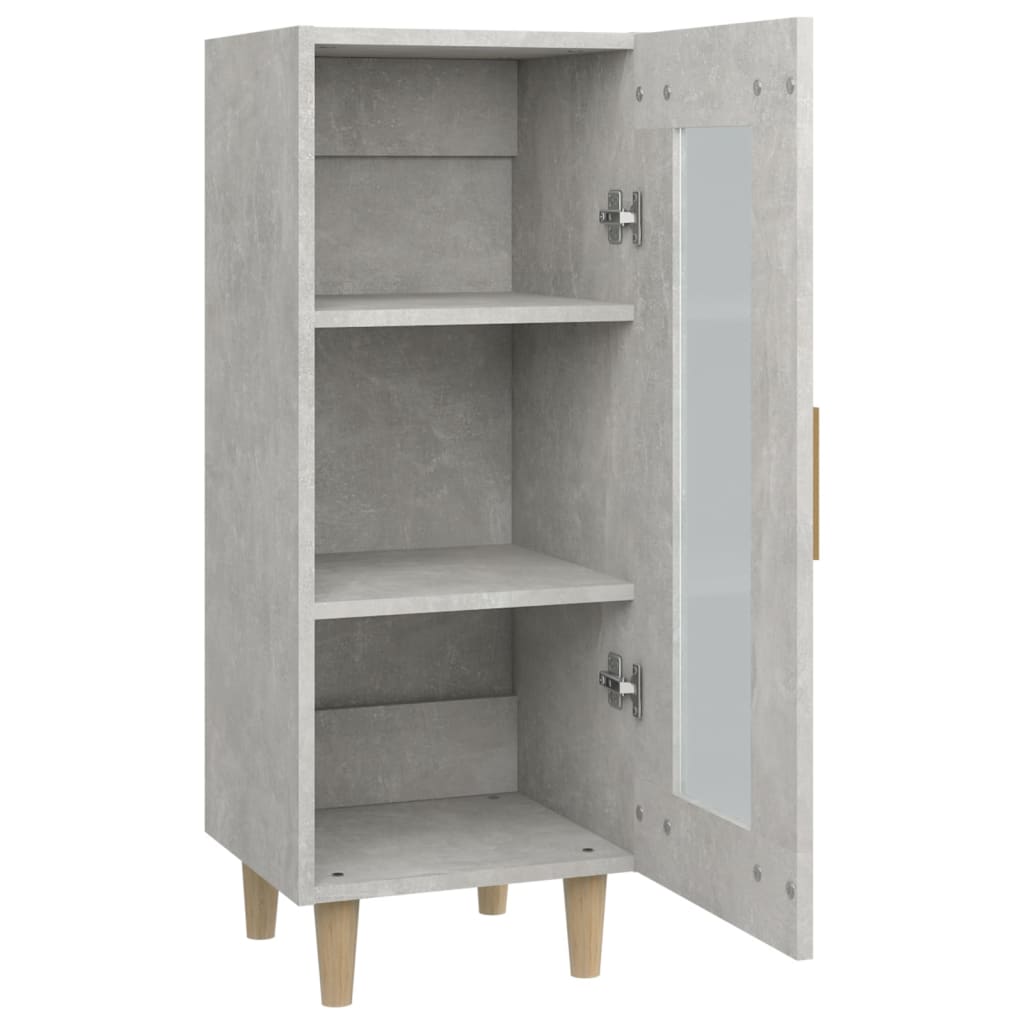 Credenza-Buffet-Armadio da cucina Grigio Cemento 34,5x34x90 cm in Legno Multistrato 876532
