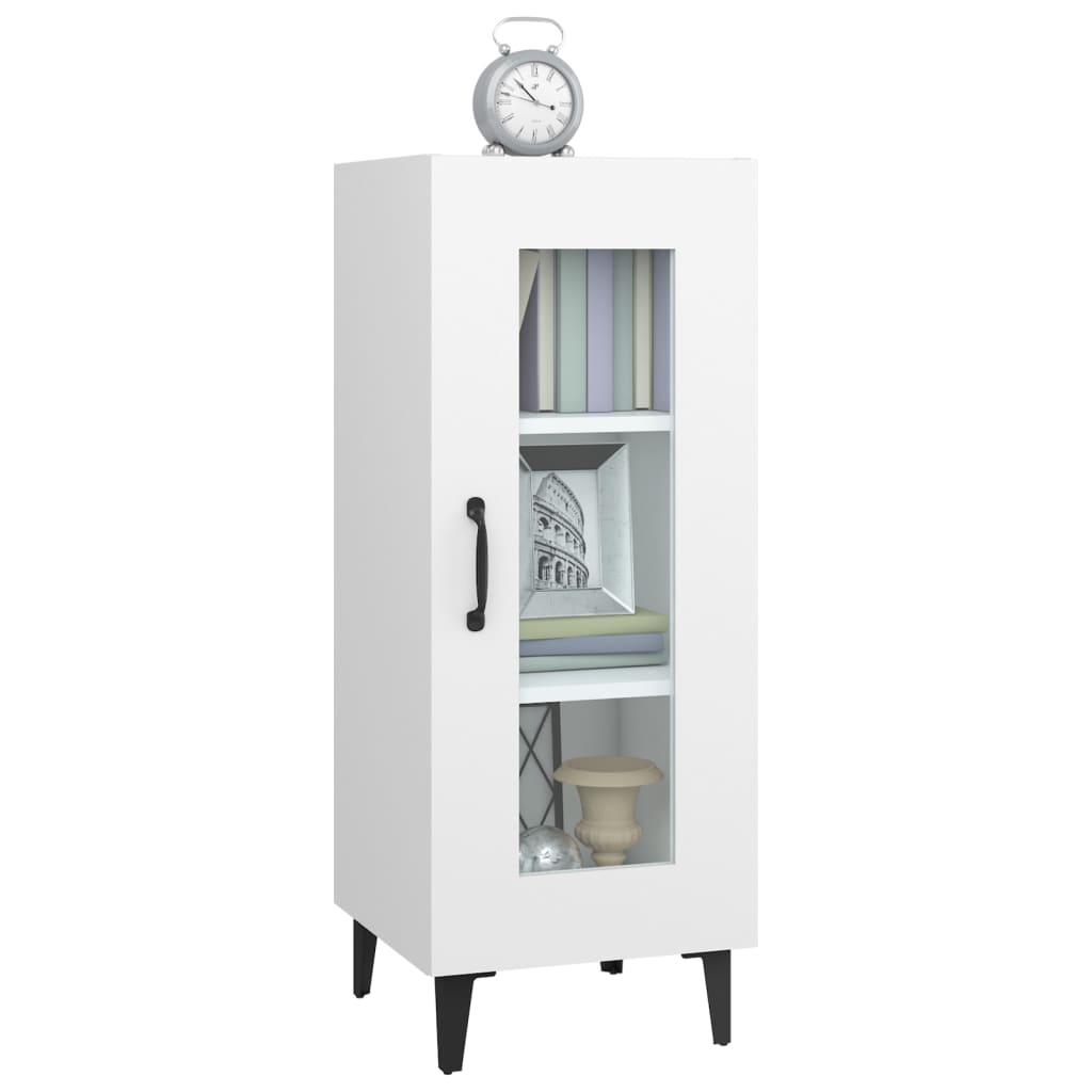 Credenza Bianca 34,5x34x90 cm in Legno Multistrato 812402