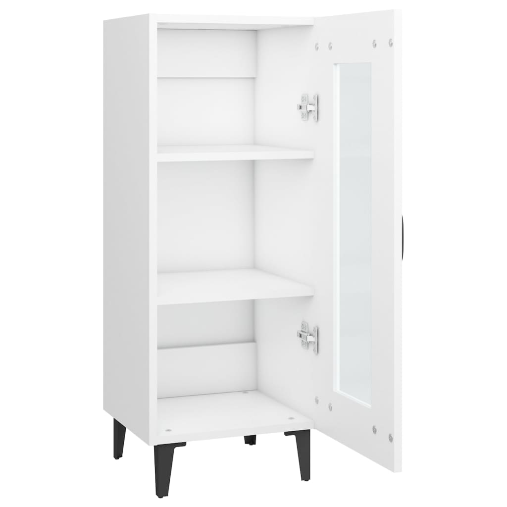 Credenza Bianca 34,5x34x90 cm in Legno Multistrato 812402