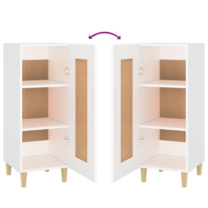 Credenza Bianca 34,5x34x90 cm in Legno Multistrato 812411
