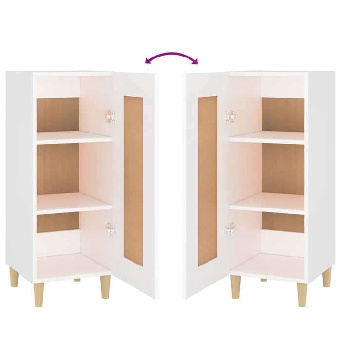 Credenza Bianca 34,5x34x90 cm in Legno Multistrato 812411