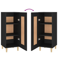 Credenza-Buffet-Armadio da cucina Nero 34,5x34x90 cm in Legno Multistrato 587621