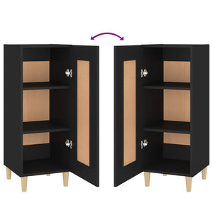 Credenza Nero 34,5x34x90 cm in Legno Multistrato 812412